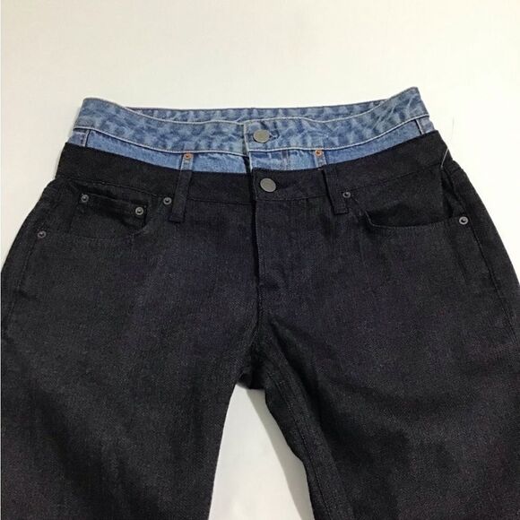 GRLFND Blue Double Waisted Denims Size 26 - Picture 1 of 11